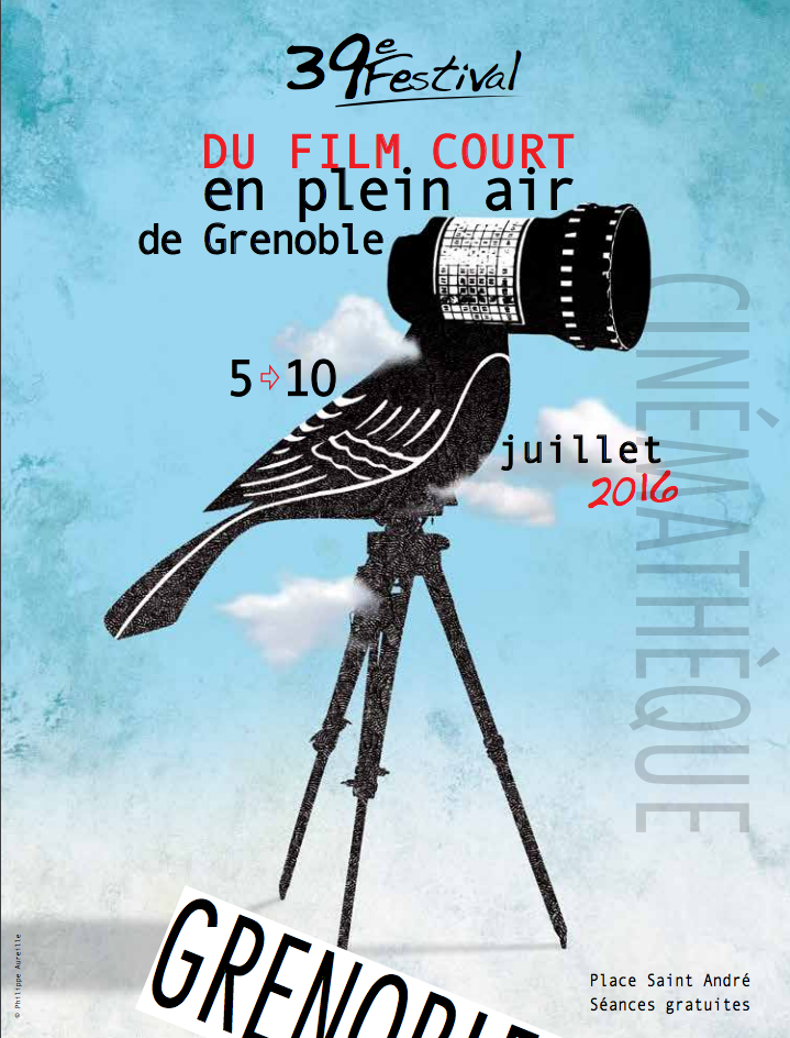 Affiche de la 39ème édition du festival du film court en plein air de Grenoble