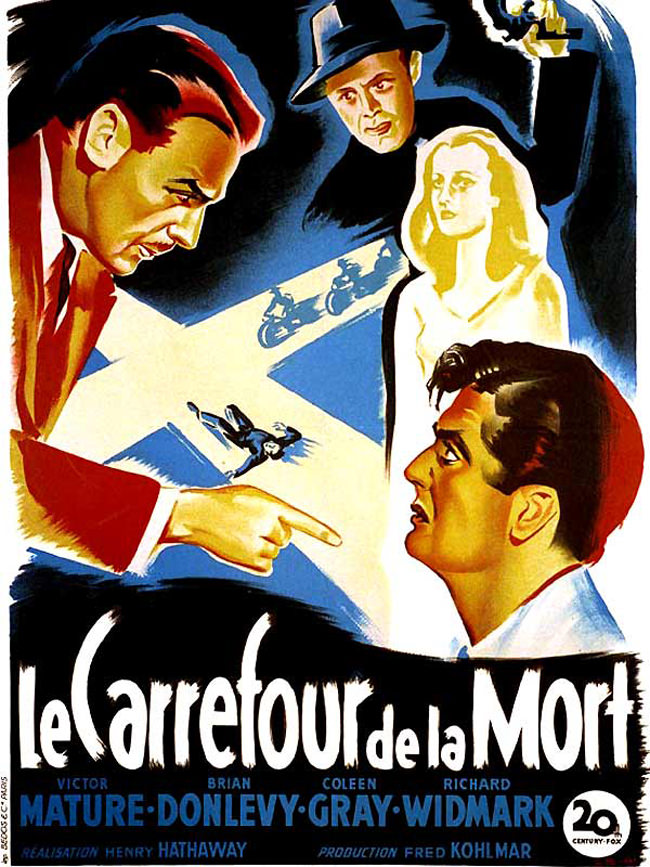 Affiche classique Hollywood : Le Carrefour de la mort d'Henry Hathaway